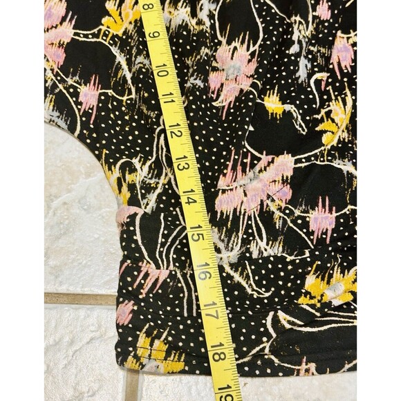 Free People Size M Last Time Floral Draped Blouse Boho Goth Whimsigoth Festival - Picture 14 of 14